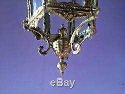 Antique Pair Of Two Sconces (wall Lamps) In Lantern Style