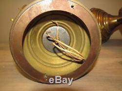 Antique Rare Pr Brass Converted Oil Lamps Train Ship Western Rustic Wall Sconce