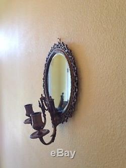 Antique Tiffany & Company Bronze Wall Mirror Sconce