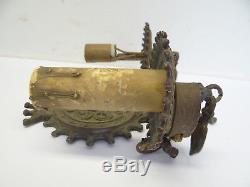 Antique Victorian Brass Metal Old Ratner Pat 2-1-30 Sconce Dual Wall Light