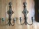 Antique Vintage French Empire Goat Heads Pair Bronze Brass Wall Sconces Sconce