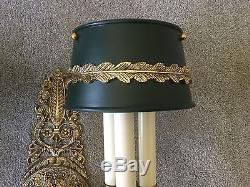 Antique Vintage French Empire Tole Brass Wall Sconce Bouillotte Lamp LAST ONE