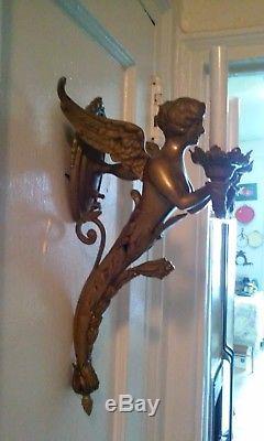Antique french/italian 2 arm mermaid wall sconce