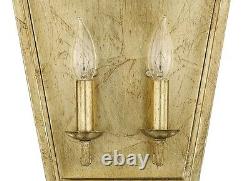 Antiqued Gold Open Lantern Wall Sconce Fixture 17 H ADA staircase 2 Light NEW