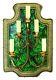 Art Deco Emerald Green Wall Sconce Retro Dark Gold Candle Holder