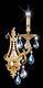 Asfour Crystal Wall Sconce Gold Dining Room Bathroom Bedroom 1 Light Fixture