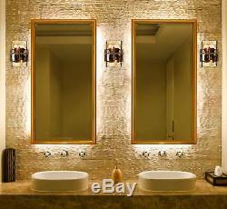 Asian Wall Light Bronze Gold 8 Art Glass Sconce Fixture for Bathroom Bedroom