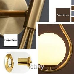 BOKT Modern Glass Wall Lamp Gold Glass Globe Wall Mounted Sconces with On/Off