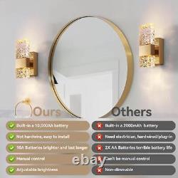 Battery Operated Wall Sconce Set of 1 Gold 1-Pack/ Battery Operated -Gold