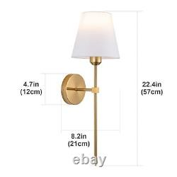 Battery Operated Wall Sconces Set of 2, with Remote Control Dimmable Indoor Gold