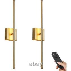 Battery Operated Wall Sconces w Remote Control, Dimmable Wall Sconces Set of Two