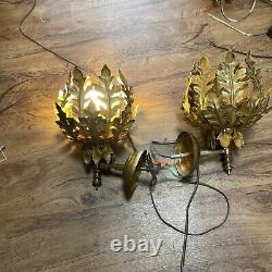 Beautiful hand crafted good gilded wall sconces