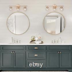 Bela Modern Gold 3-Light Bathroom Vanity Lights Globe Glass Gold L20x W 6.5x H