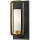 Black And Gold With Matte Opal Glass Wall Sconce Fixture $380