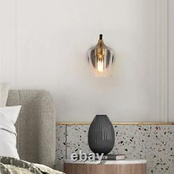 Black Gold 1-Light Modern Wall Sconces Glass Bathroom Vanity Lights