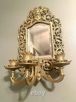 Bradley and Hubbard Gold Mirror Wall Sconce