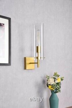 Brass Dining Room Bedroom Bathroom Wall Sconce Glass Shade Lighting Fixtures 17