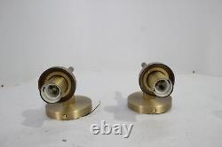 Brass Knurled Wall Sconces Set Of Two 14 Inch Indoor Lighting Bathroom Gold