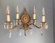 Brass Wall Sconce-SPANISH REVIVAL Wall Sconce-2 Arm Wall Sconce-Electric