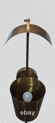 Brass Wall Sconce Single Light 1950 Italian Style Mid Century elegant Wall Lamp