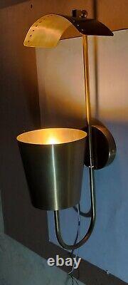 Brass Wall Sconce Single Light 1950 Italian Style Mid Century elegant Wall Lamp