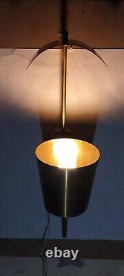 Brass Wall Sconce Single Light 1950 Italian Style Mid Century elegant Wall Lamp