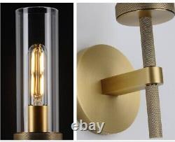 Brass knurled Wall Sconces Set of Two, 14 Sconces Wall Lighting Indoors, Gol