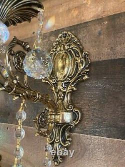 Bronze Wall Light Handmade Brass Sconces Crystal Bronze Color 1 Lights Indoor