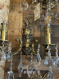 Bronze Wall Sconces Crystal Wall Lamp Lighting Fixture Wall Sconces