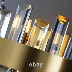 Brushed Gold Wall Sconce Lamp Modern Creative Design Bedroom LED Crystal Fixture