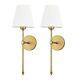 Bsmathom Wall Sconces Sets of 2, Classic Brushed Brass Sconces Wall Lighting