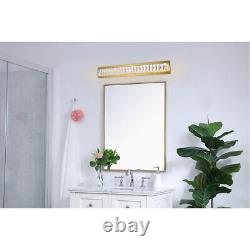 CRYSTAL WALL SCONCE LED GOLD HALLWAY BATHROOM VANITY BEDROOM DINING ROOM 32 inch