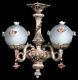 Capodimonte Made in Italy Wall Light Sconce with 2 Globes Brown & Gold (New)