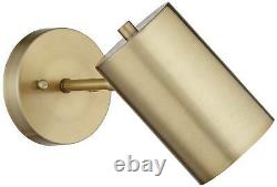 Carla Polished Brass Down-Light Hardwire Wall Lamps Set of 2