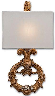 Chinois Antique Gold Leaf Handforth Wall Sconce