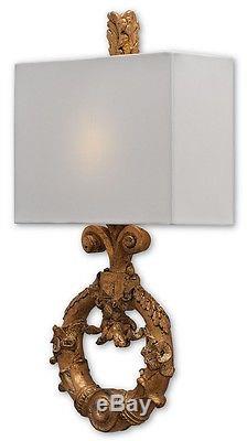 Chinois Antique Gold Leaf Handforth Wall Sconce