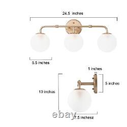 Ciare Glam Modern Gold Wall Sconces Orb Bathroom Vanity