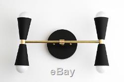 Collectibles 4 Lights Wall Sconces Lamps Lighting Sconces Fixture in Black Golds