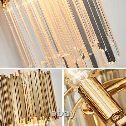 Contemporary Crystal Wall Lamp Bedroom Hallway Wall Sconce Gold Metal Wall Light
