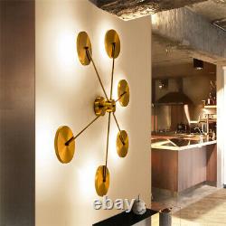 Contemporary Polished Brass LED Wall Lamp Sconce Living Room Creative Wall Light
