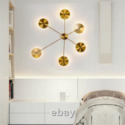 Contemporary Polished Brass LED Wall Lamp Sconce Living Room Creative Wall Light