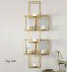 Contemporary Stacked Cubes Candle Wall Sconce Gold Geometric