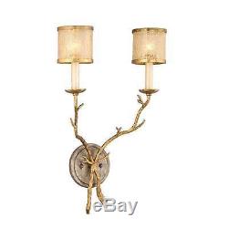 Corbett Lighting 66-12 Wall Sconce In Gold And Silver Leaf