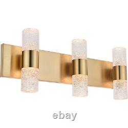 Crystal Bathroom Vanity Bedroom Gold Wall Sconce Lighting Fixture 6 Light 24