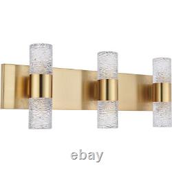 Crystal Bathroom Vanity Bedroom Gold Wall Sconce Lighting Fixture 6 Light 24