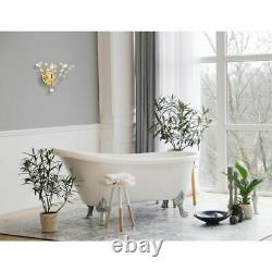 Crystal Leaf Living Dining Room Bedroom Bathroom Wall Sconce Fixture 1 Light 16
