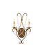 Crystal Lights 2 Light Wall Sconce Rhine Gold Silver Leaf Finish Currey and