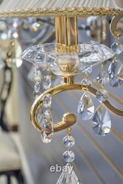 Crystal Wall Lamp K9 Crystal Wall Sconce Polished Gold Single Light Bulb