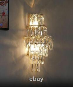 Crystal Wall Mounted Lamp Sconce Modern Home Hallway Bedside Corridor Light