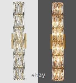 Crystal Wall Sconce 6-Light Wall Mounted Light Modern Gold Sconce Wall Light